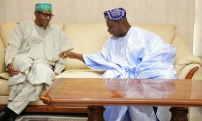 Buhari meets Obasanjo again inside Aso Rock